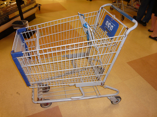 grocery cart with blue / mytvdinner